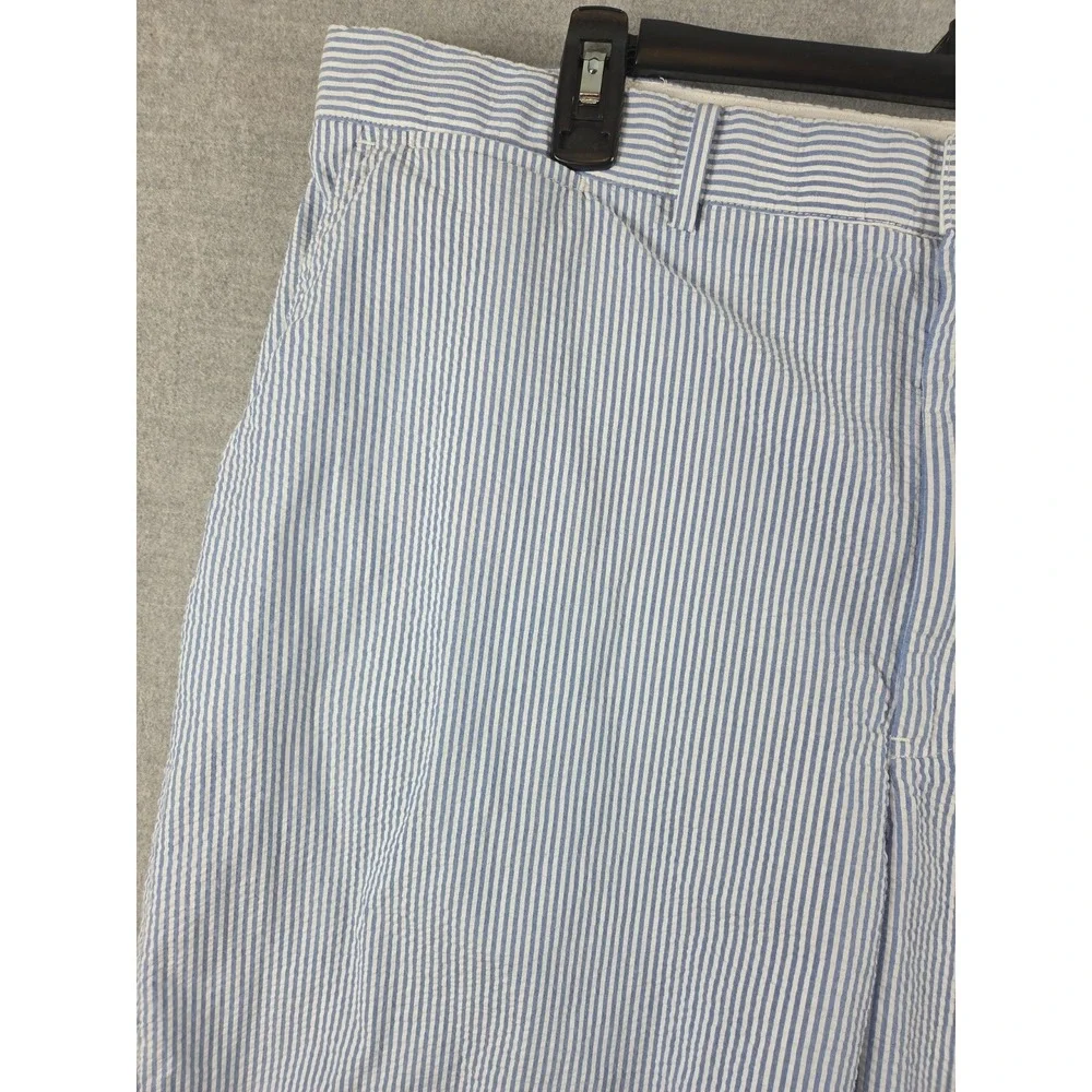 Polo Ralph Lauren Shorts 40 Blue White Seersucker Golf Classic Old Money Preppy‎